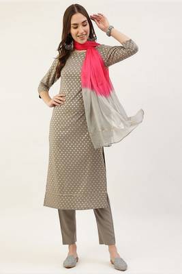 Smart Grey Colour Ethnic And Sophesticated Readymade Salwar Kameez 1