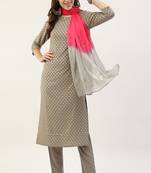 Smart Grey Colour Ethnic And Sophesticated Readymade Salwar Kameez
