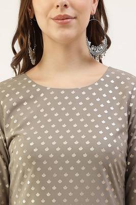 Smart Grey Colour Ethnic And Sophesticated Readymade Salwar Kameez 3