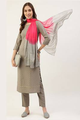 Smart Grey Colour Ethnic And Sophesticated Readymade Salwar Kameez 4