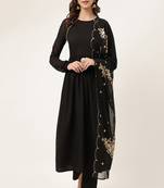 Beautiful Black Colour Girlish Partywear Designer Dress