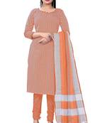 Orange Colour Cotton Ethnic Casual Salwar Suit
