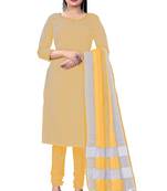 Yellow Colour Cotton Ethnic Casual Salwar Suit