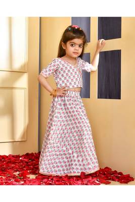 White lehenga angrakha top set 1
