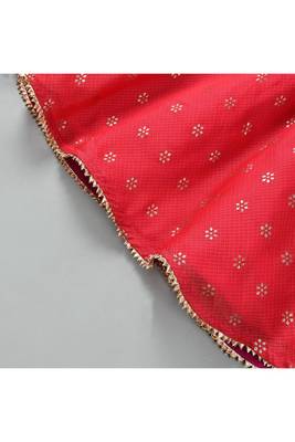 Red floral lehenga set 4