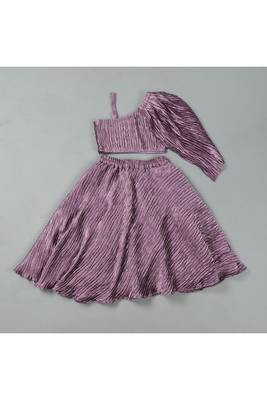 Lavender top and lehenga set 1