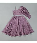 Lavender top and lehenga set