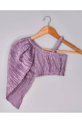 Lavender top and lehenga set 2