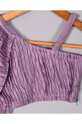 Lavender top and lehenga set 3