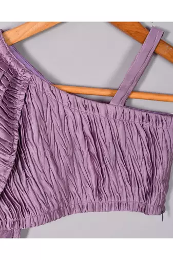 Lavender top and lehenga set