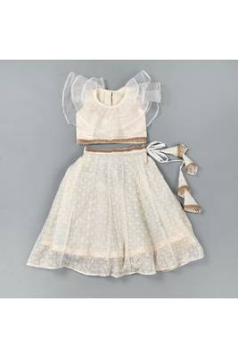 White chikankari lehenga set 1