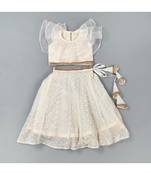 White chikankari lehenga set