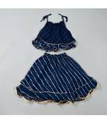 Blue leheriya skirt top set