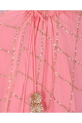 Peach sequence lehenga set 4