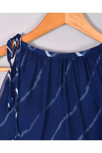Blue leheriya skirt top set