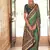 Green Woven With Faux Banarasi Printed Silk c Ethnic Traditional Saree