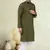 Plain cotton blend kurta pajama