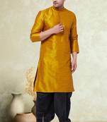 Art silk plain dhoti kurta set