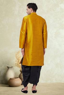 Art silk plain dhoti kurta set 4