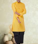 Art silk plain dhoti kurta set