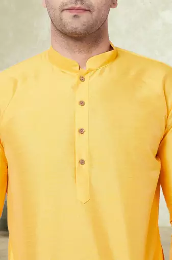 Art silk plain dhoti kurta set