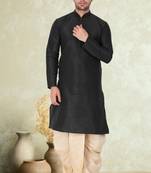 Art silk plain dhoti kurta set