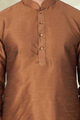 Art silk plain dhoti kurta set 3