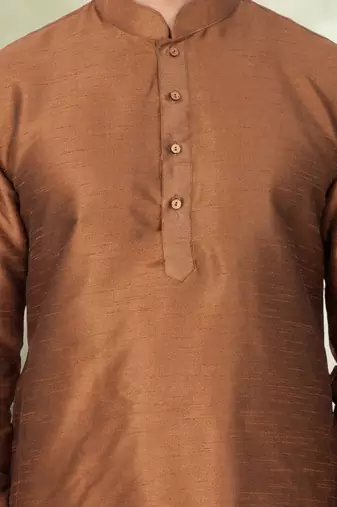 Art silk plain dhoti kurta set