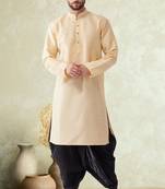 Art silk plain dhoti kurta set