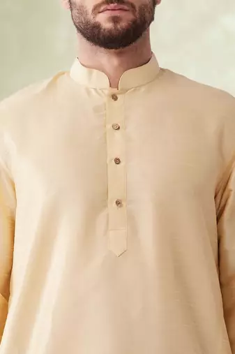 Art silk plain dhoti kurta set
