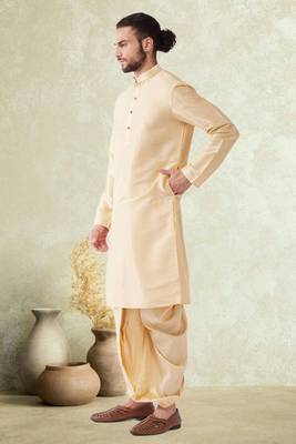 Art silk plain dhoti kurta set 2