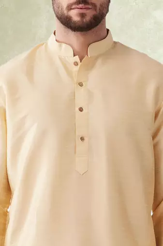 Art silk plain dhoti kurta set