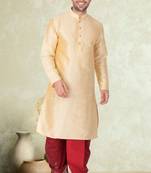 Art silk plain dhoti kurta set