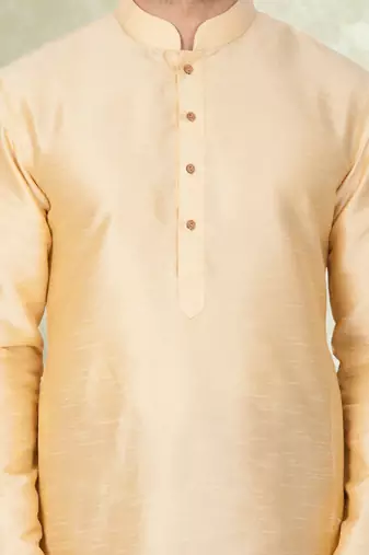 Art silk plain dhoti kurta set