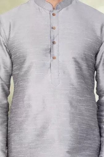Art silk plain dhoti kurta set
