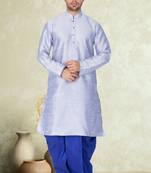 Art silk plain dhoti kurta set