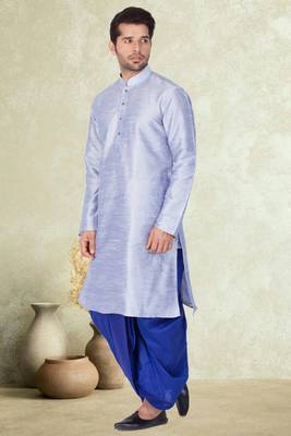 Art silk plain dhoti kurta set 2