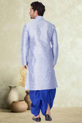 Art silk plain dhoti kurta set 4