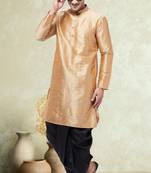 Art silk plain dhoti kurta set