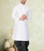 Art silk plain dhoti kurta set