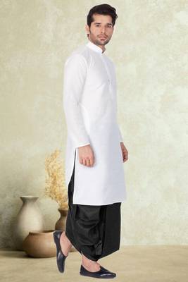 Art silk plain dhoti kurta set 2