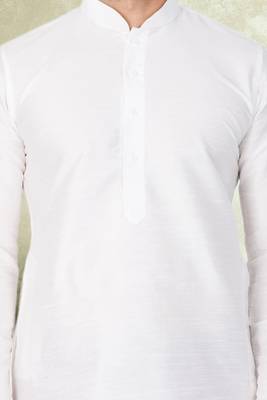 Art silk plain dhoti kurta set 3