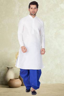 Art silk plain dhoti kurta set 1