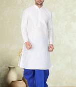 Art silk plain dhoti kurta set