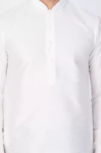 Art silk plain dhoti kurta set