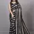 Black Georgette Golden and Silver Sequin Embroidered Saree