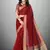 Maroon Cotton Organza c Woven Chit Pallu Border Saree