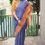 Smart Blue Traditional Fancy Saree In Linen c