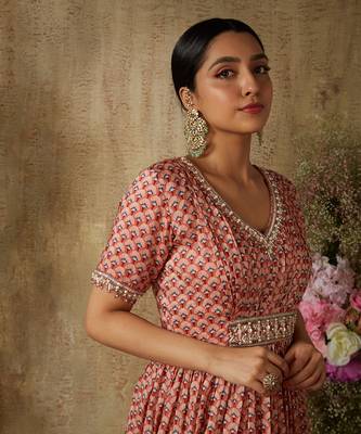 Rust red anarkali 3