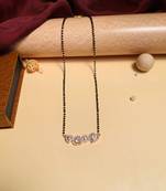 Latest gold plated american diamond mangalsutra